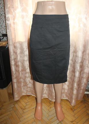Юбка карандаш черная узкая юбка h&m
