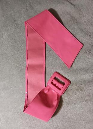 Широкий розовый ремень экокожа веж asos4 фото