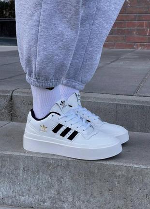 👟 кроссовки adidas forum bonega white black/наложка bs👟