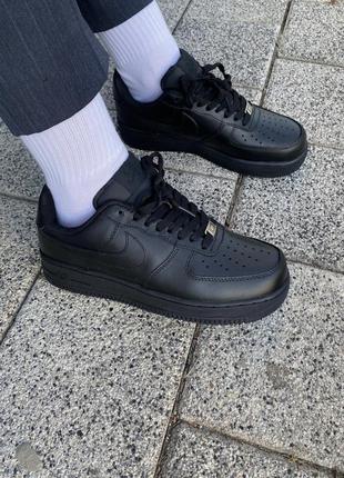 Кроссовки nike air force black fur мех1 фото