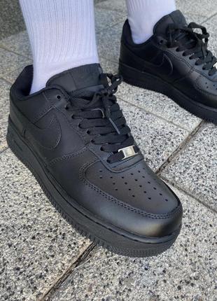 Кроссовки nike air force black fur мех7 фото