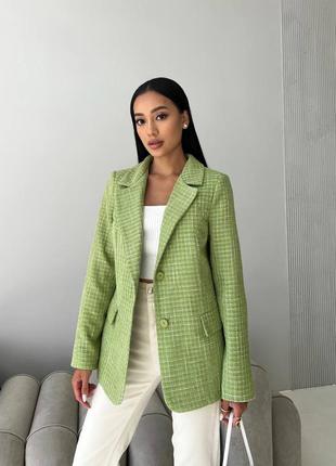 Пиджак классический зеленый женский2 фото