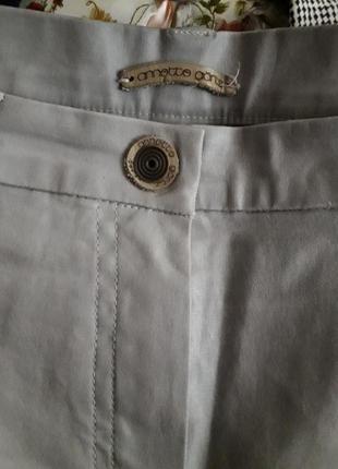 Дизайнерские роскошные джинсовые брюки под кожу айвори annette görtz6 фото