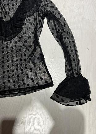 Кофта в сітку в горошок h&m 7