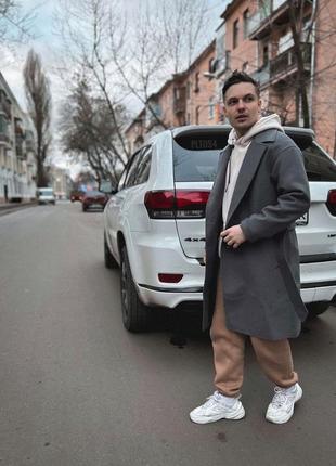 Пальто оверсайз сіре