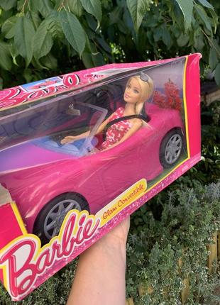 Машина barbie гламурний кабріолет із лялькою барбі , оригінал mattel барби2 фото