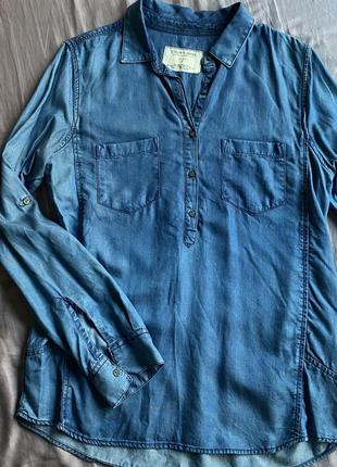 Рубашка colin’s джинсовая синяя2 фото