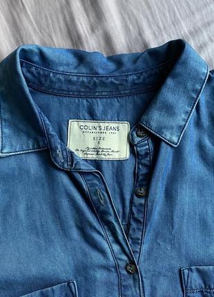 Рубашка colin’s джинсовая синяя3 фото