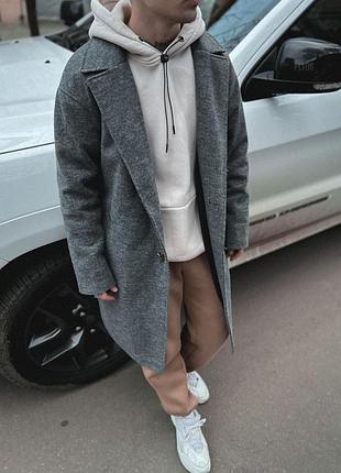 Пальто оверсайз черное4 фото