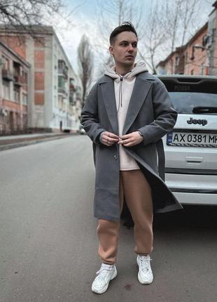 Пальто оверсайз черное5 фото