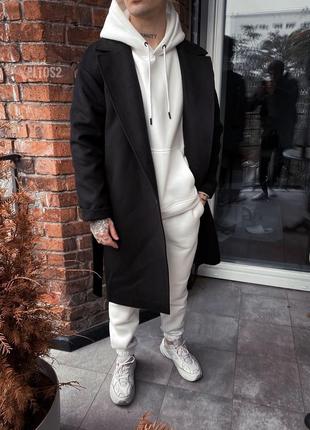 Пальто оверсайз черное2 фото