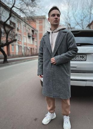 Пальто оверсайз сіре
