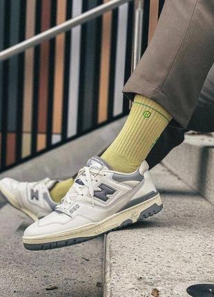 Жіночі кросівки new balance 550 leon dore white grey / smb