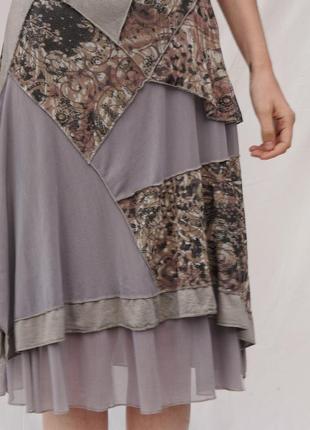Сукня печворк сіра сітка сіточка сарафан петчворк patchwork довга максі міді коротка вінтаж вінтажна driver4 фото