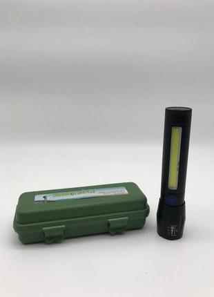 Ліхтар ручний з бічною підсвіткою bl-c62 battery (a-2037 cob)