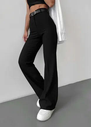 Брюки клеш черные