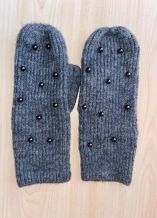 Зимові рукавиці з намистинками primark