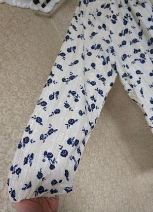 Актуальная блузка блуза рубашка вышиванка цветочный принт бренд tu women, р.144 фото
