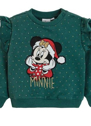Світшот на байці/ кофта новорічна з minni mouse