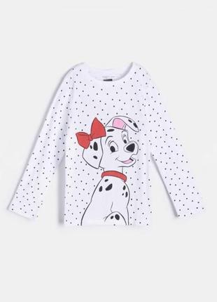 Кофта с длинным рукавом легкая, лонгслив, свитер, disney sinsay, с далматинцем,