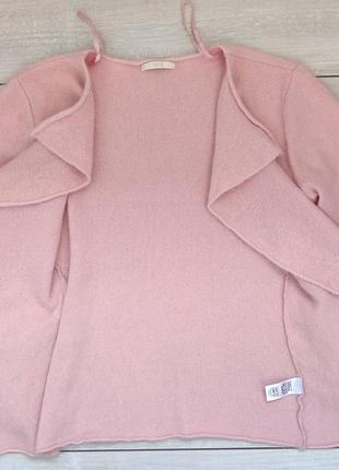 Розовый женский мягкий пушистый кардиган с ангорой без пуговиц m-l8 фото