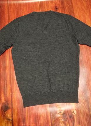 Джемпер шерстяной jerem black collection, мужской люксовый серый свитер, серый шерстяной пуловер7 фото