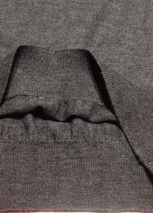 Джемпер шерстяной jerem black collection, мужской люксовый серый свитер, серый шерстяной пуловер8 фото