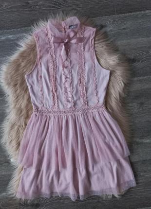 Нежное хрупкое розовое платье2 фото