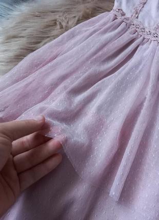 Нежное хрупкое розовое платье4 фото