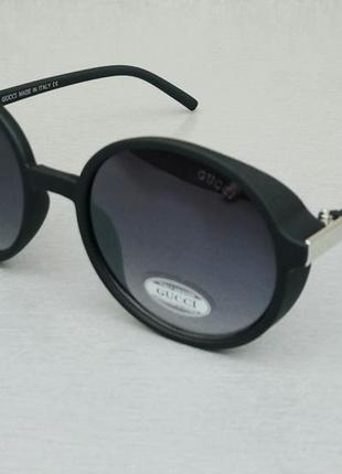 Жіночі в стилі gucci сонцезахисні окуляри чорні, круглі