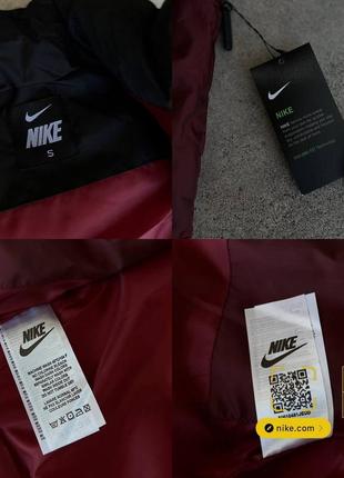 Жилетка мужская стеганая nike черная бордовая турция / жилет безрукавка стьобана чоловіча найк чорна7 фото