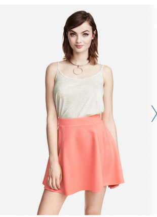 H&m коралловая юбка клеш юбка