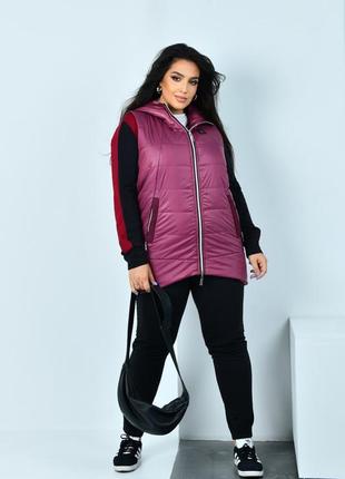 Жилетка женская удлиненная разм.50-64