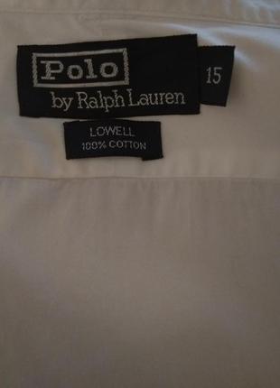 Классическая рубашка ralph lauren с манжетами под запонки4 фото