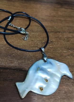 Подвес из перламутра с блистером (уросшей в основу жемчужиной)