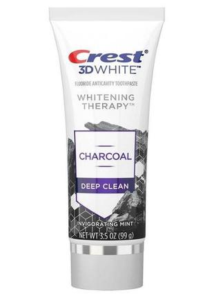 Отбеливающая зубная паста с углем crest 3dwhite whitening therapy charcoal1 фото