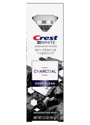 Вибілювальна зубна паста з вугіллям crest 3dwhite whitening therapy charcoal2 фото