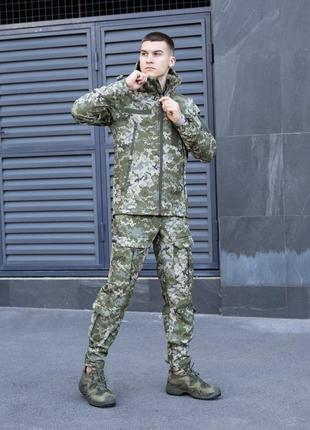 Куртка тактична військова піксель з липучками3 фото