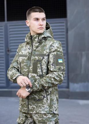 Куртка тактична військова піксель з липучками2 фото