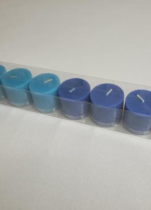 Набор свечей ikea väghult голубые синие парафиновые свечи