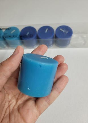 Набор свечей ikea väghult голубые синие парафиновые свечи