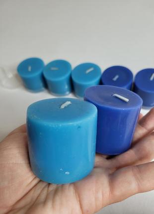 Набор свечей ikea väghult голубые синие парафиновые свечи