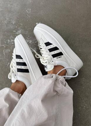 Жіночі кросівки adidas campus x bad bunny light cream / black premium