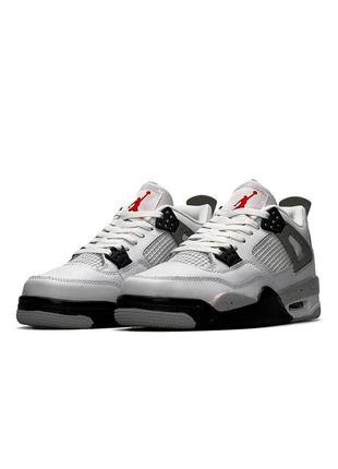 Чоловічі кросівки nike air jordan 4 retro white cement3 фото