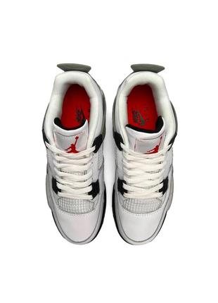 Чоловічі кросівки nike air jordan 4 retro white cement4 фото