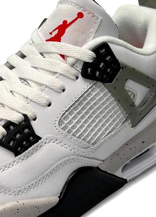 Чоловічі кросівки nike air jordan 4 retro white cement8 фото