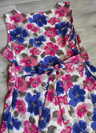 Шикарне плаття батал великого розміру літнє сарафан актуальний принт квіти9 фото