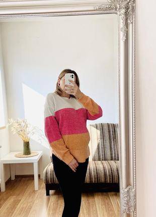 Мягкий свитер ярких цветов, батал, большие размеры3 фото