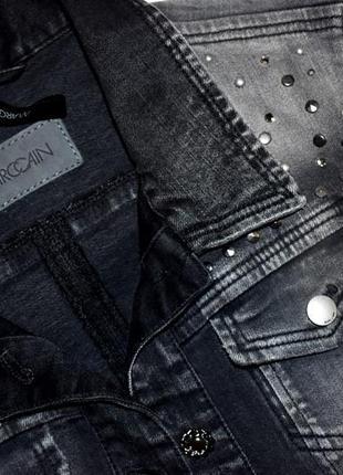 Marc cain стильная джинсовая куртка от премиального бренда размер 22 фото