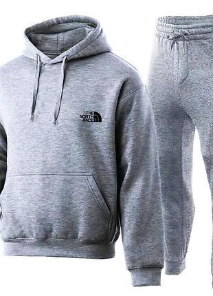 ❄️ худи + штаны. спортивный, утепленный костюм на флисе the north face